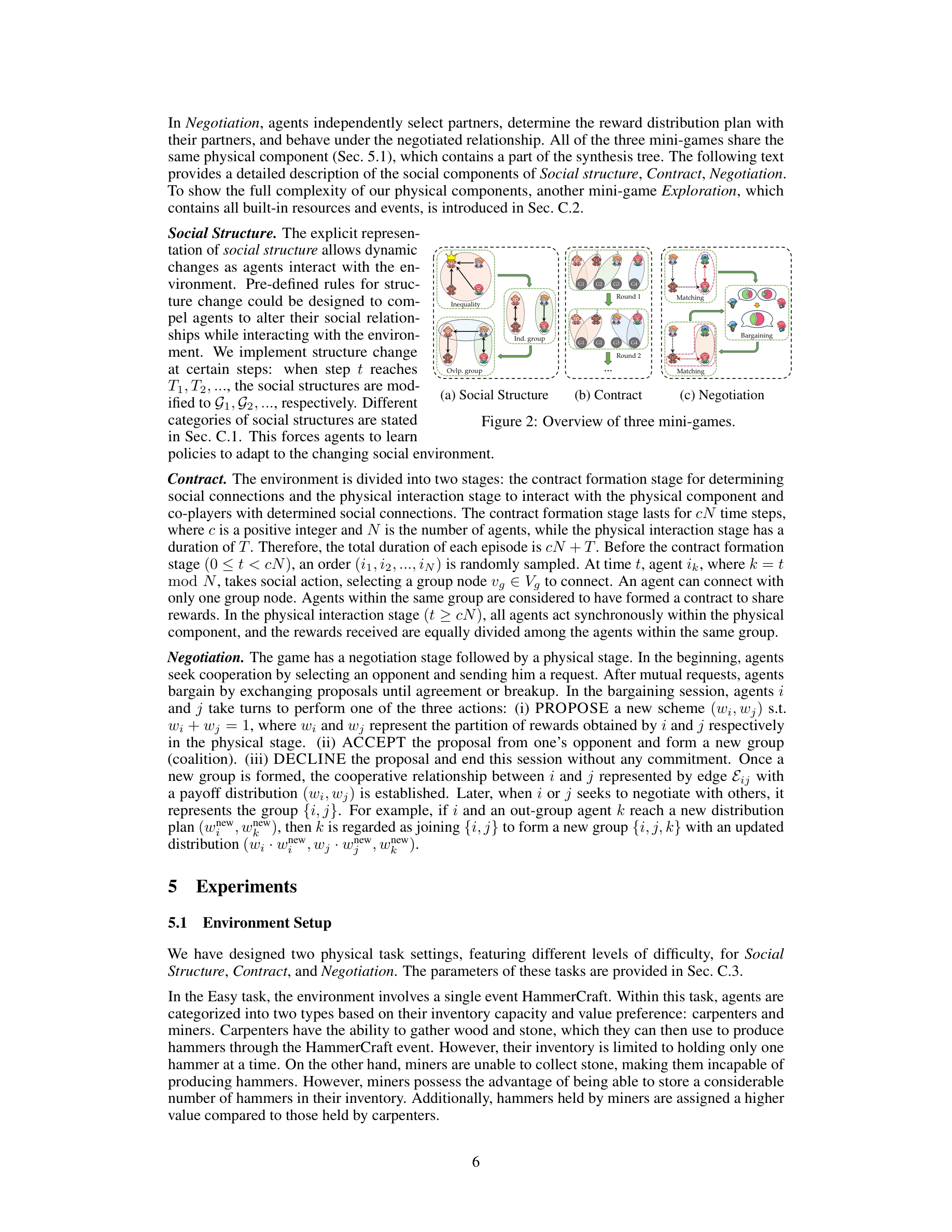 Figure 2: 세 가지 미니게임의 개요