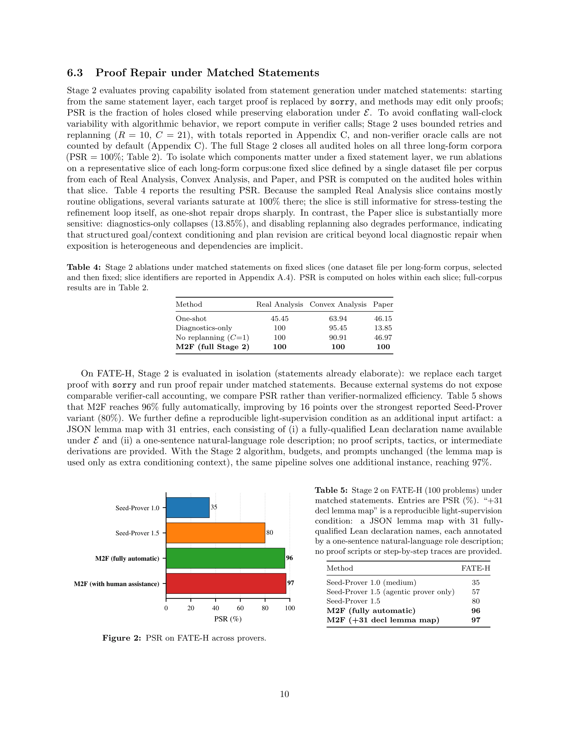 Figure 2: FATE-H에서의 PSR 비교