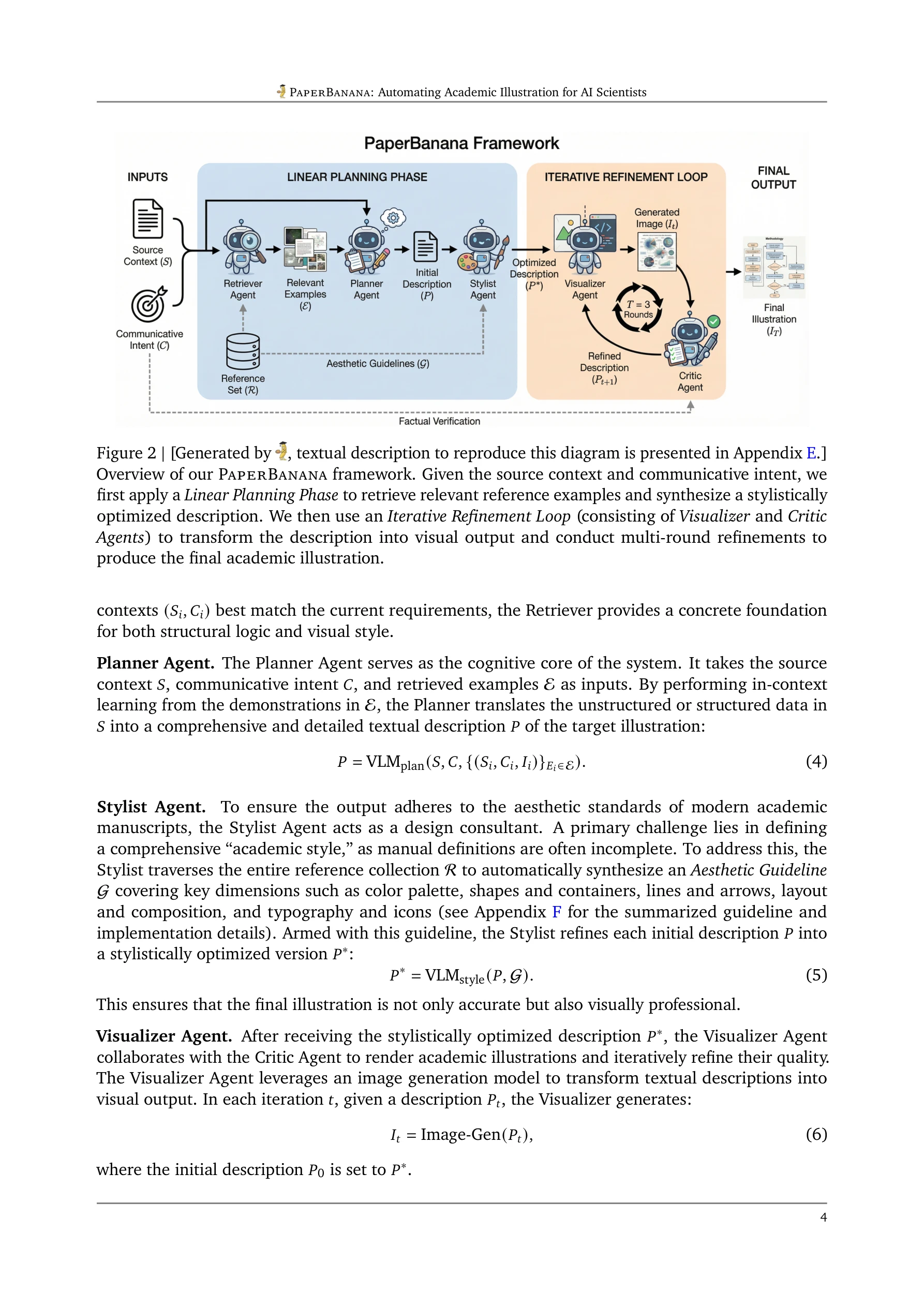 Figure 2: PaperBanana 프레임워크 개요
